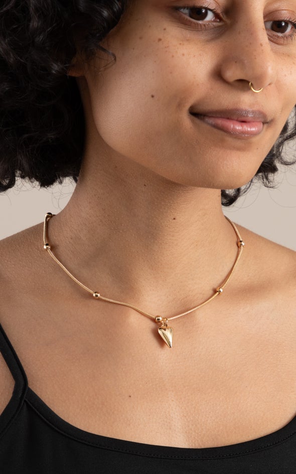Mini Bauble Detail Necklace Gold