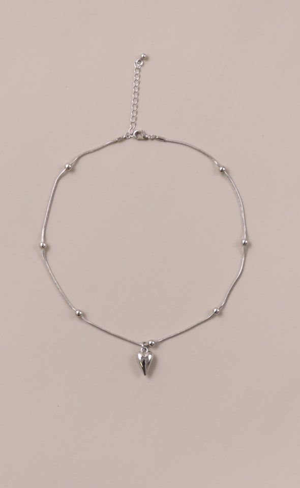 Mini Bauble Detail Necklace Silver