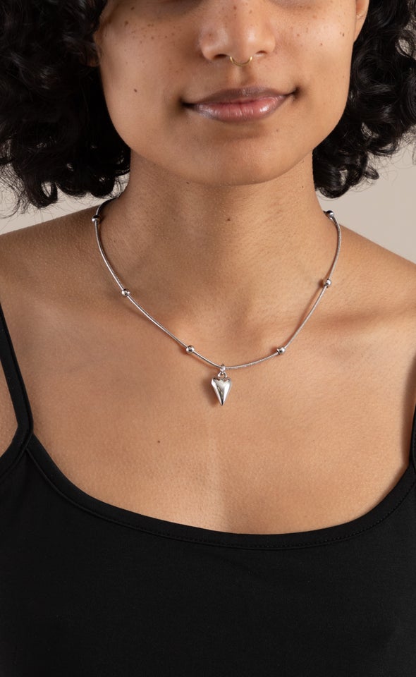 Mini Bauble Detail Necklace Silver