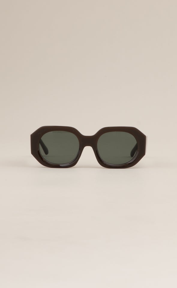 Multi Edge Sunglasses Brown