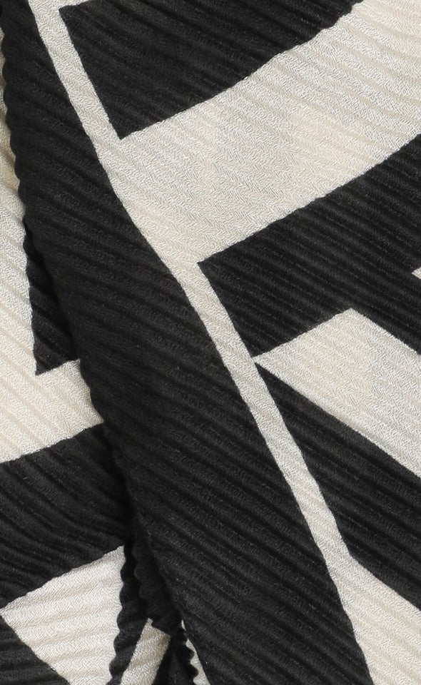 Multi Stripe Scarf Cream/black