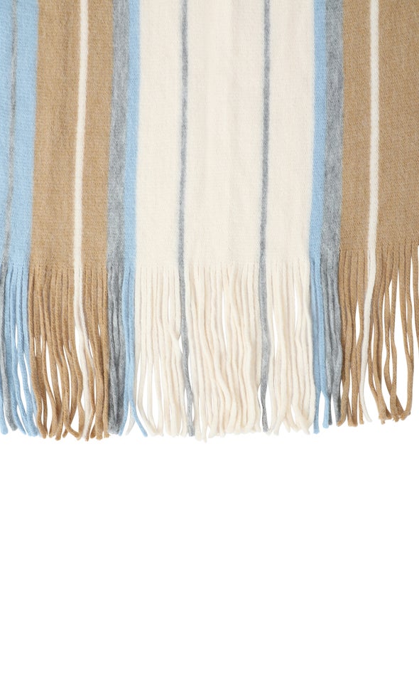Multi Stripe Scarf Cream/stripe