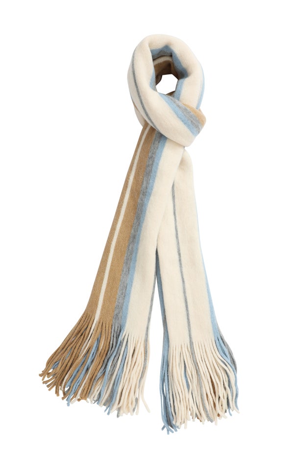 Multi Stripe Scarf Cream/stripe