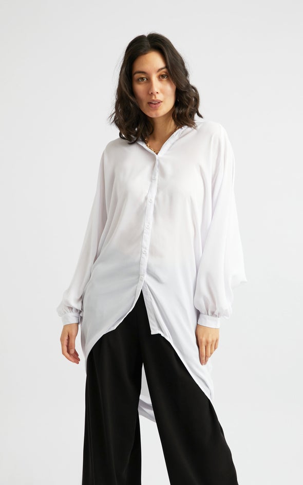 New Longline Shirt White