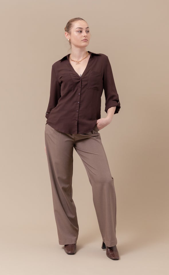 New Pocket Shirt Chocolate