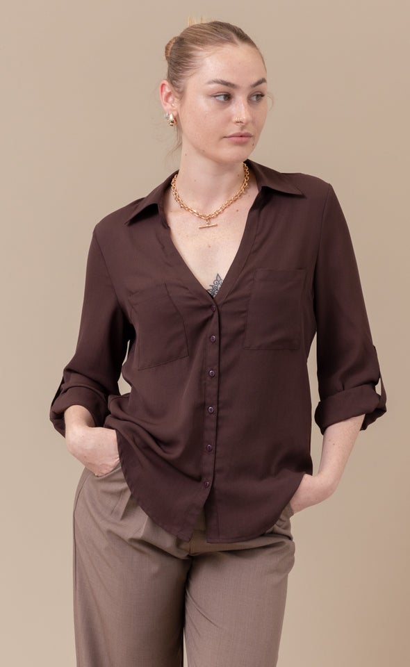 New Pocket Shirt Chocolate