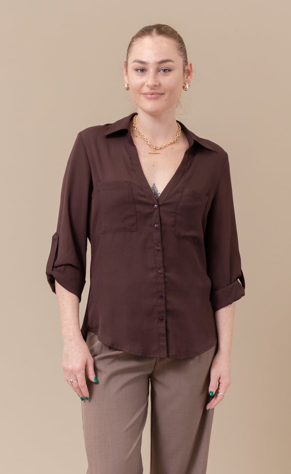 New Pocket Shirt Chocolate
