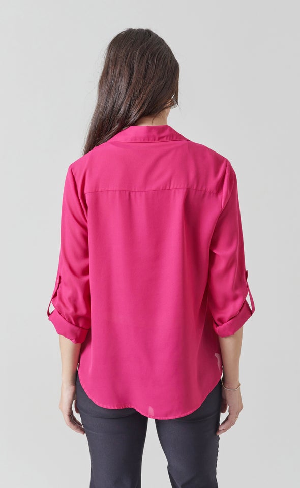 New Pocket Shirt Hot Pink