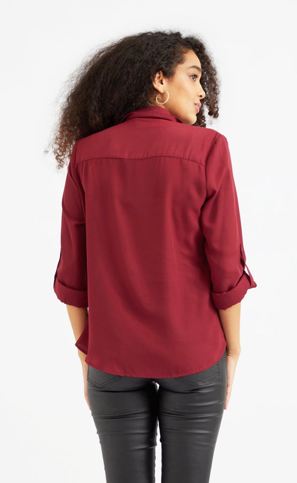 New Pocket Shirt Maroon