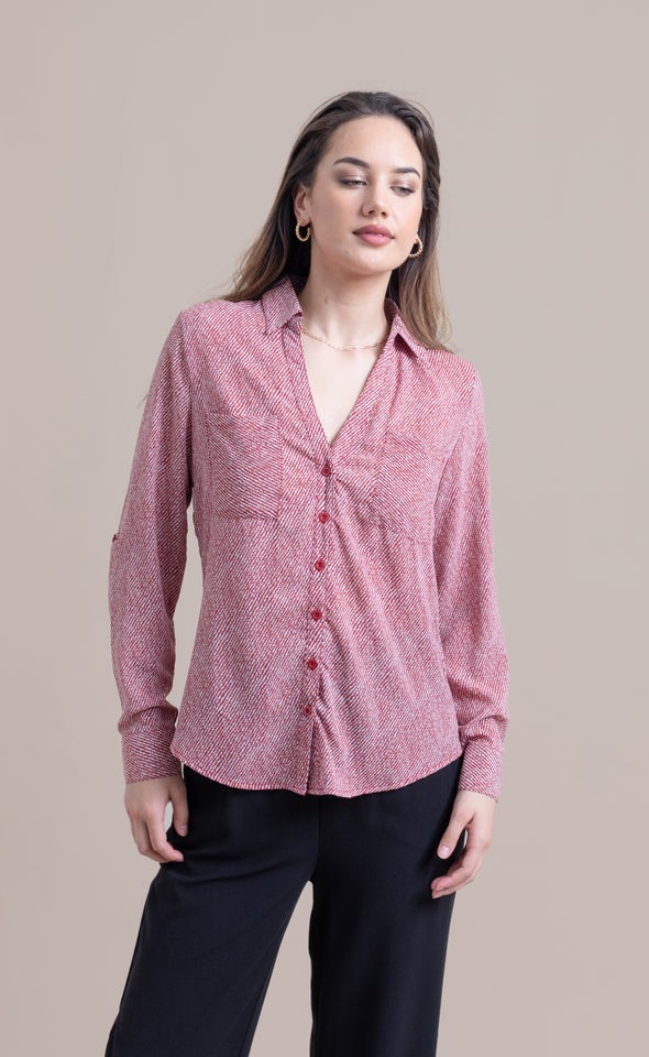 New Striped Shirt Berry Stripe