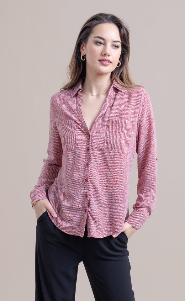 New Striped Shirt Berry Stripe