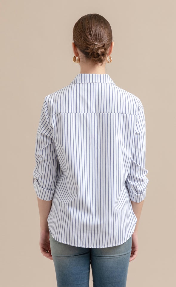 New Striped Shirt White/mid Blue