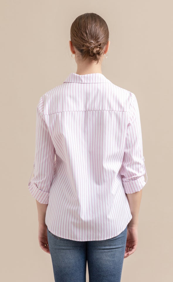 New Striped Shirt White/pink