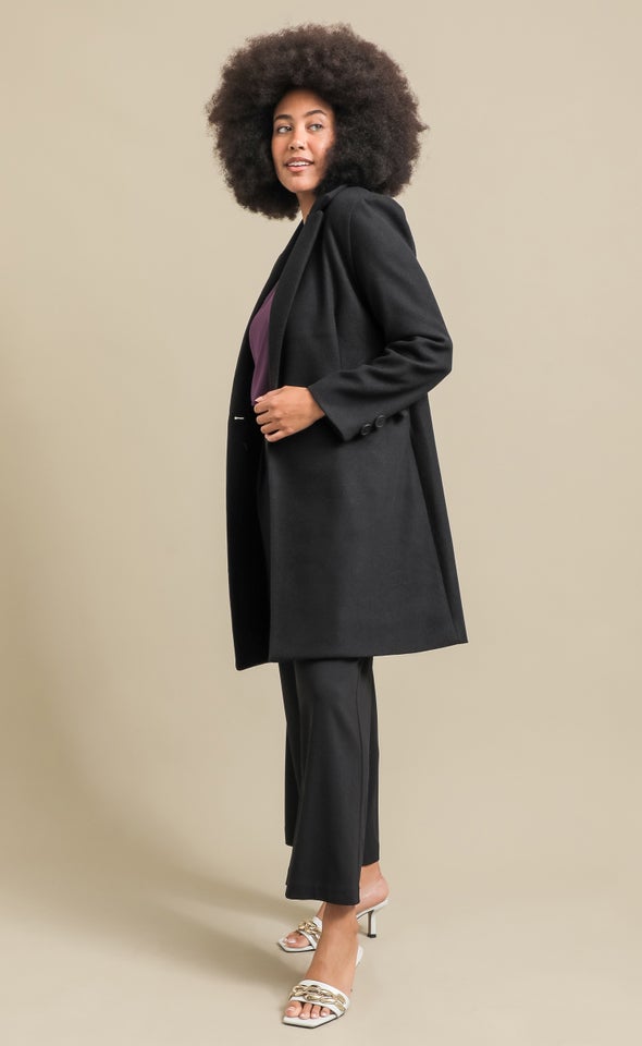 New Tailored Coat Black