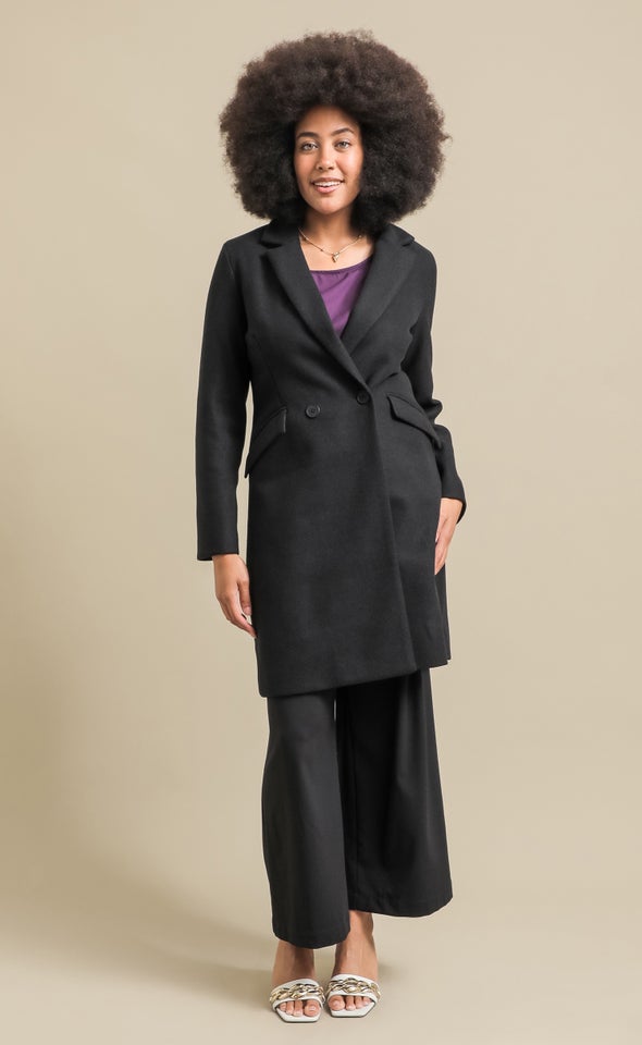 New Tailored Coat Black