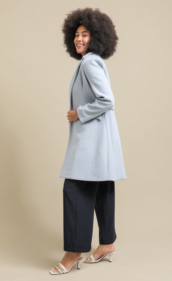 New Tailored Coat Light Blue Marle