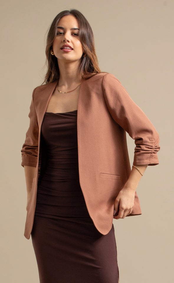 Open Collarless Blazer Sienna