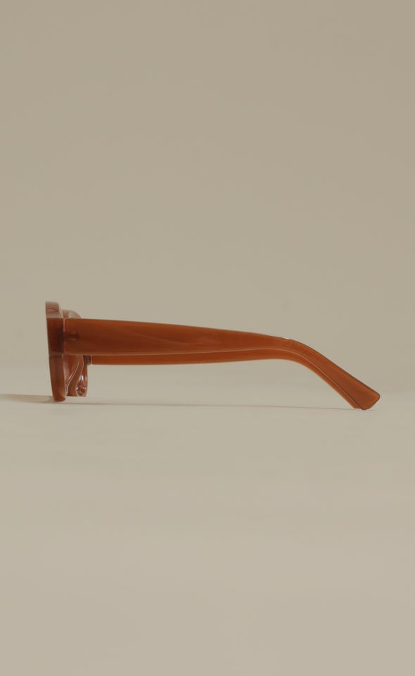 Oval Frame Sunglasses Rust