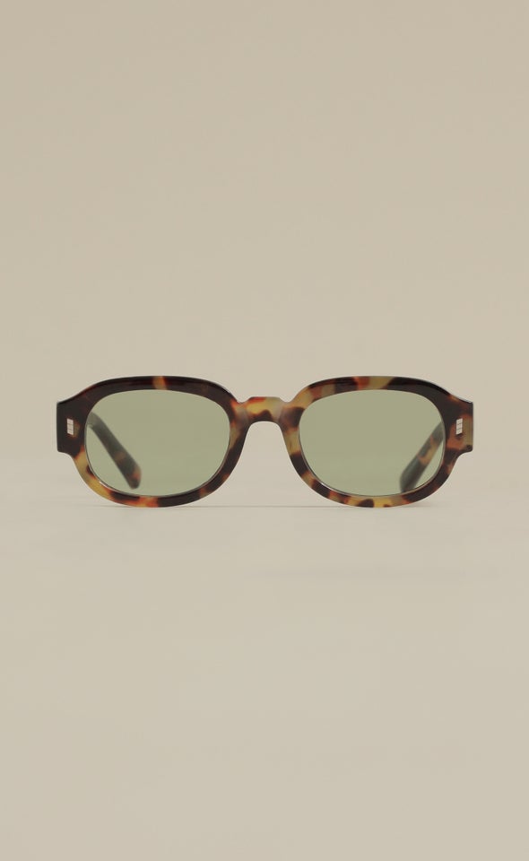 Oval Frame Sunglasses Tortoiseshell