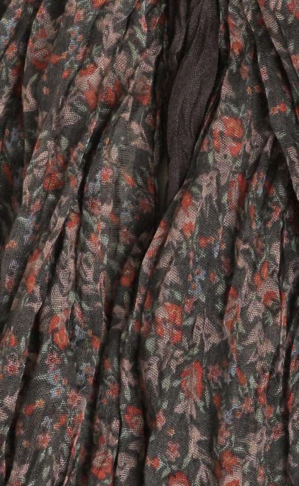 Paisley Print Scarf Black