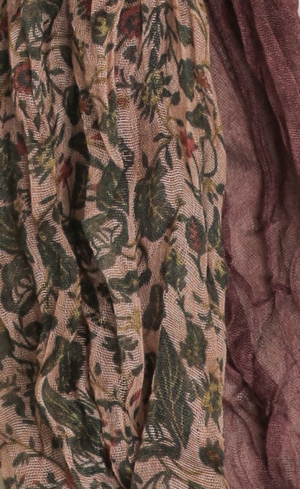 Paisley Print Scarf Burgundy