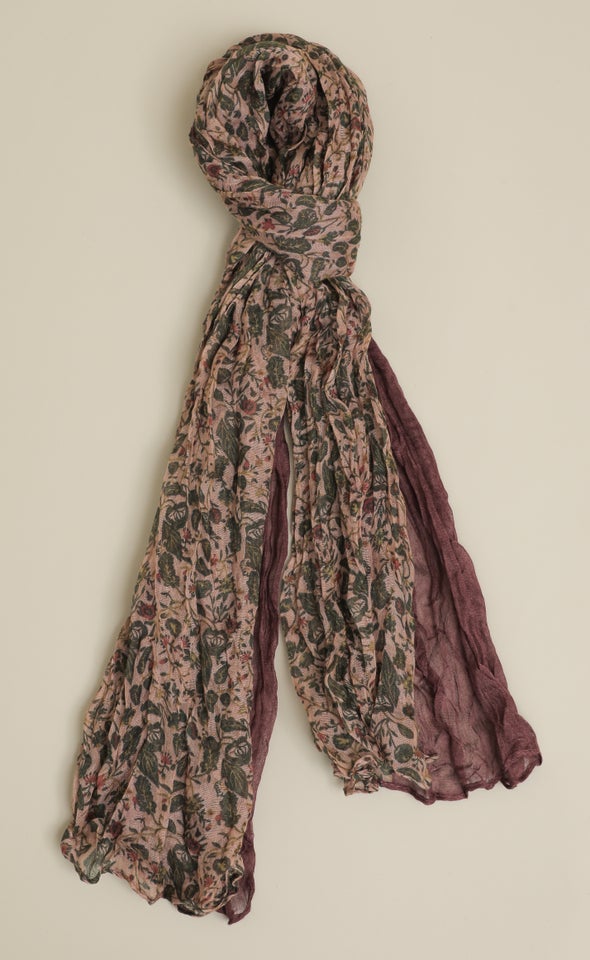 Paisley Print Scarf Burgundy