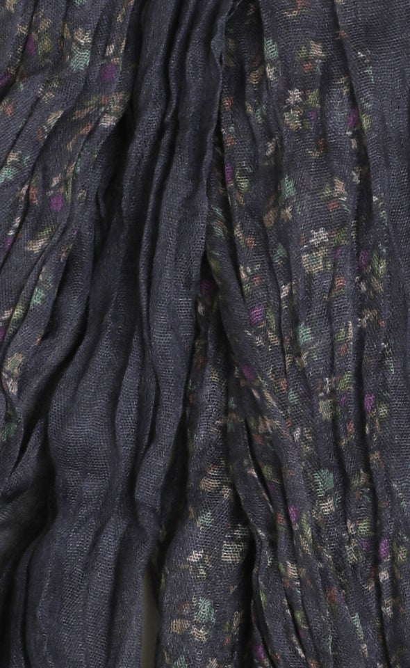 Paisley Print Scarf Navy