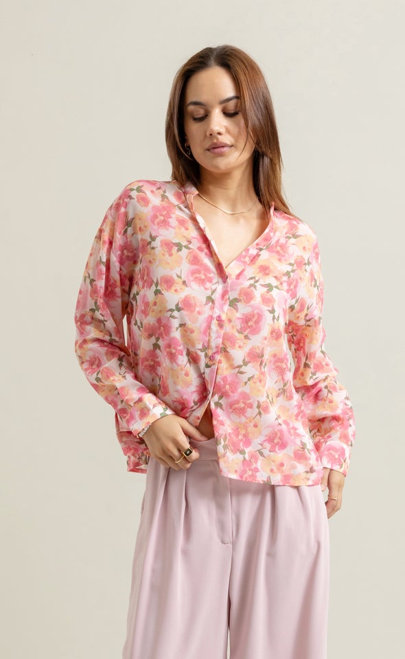 Pastels Print Shirt Pink Print