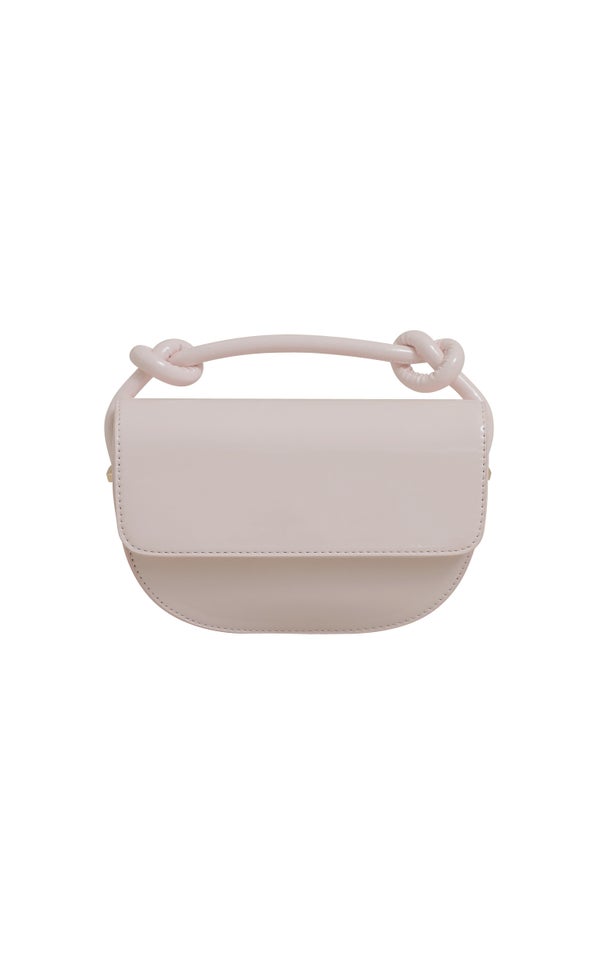Patent Knot Bag Blush