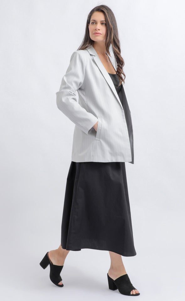 Pinstripe Blazer Grey/white