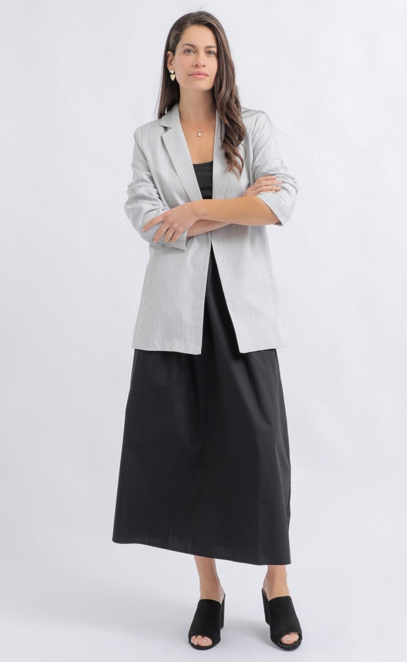 Pinstripe Blazer Grey/white