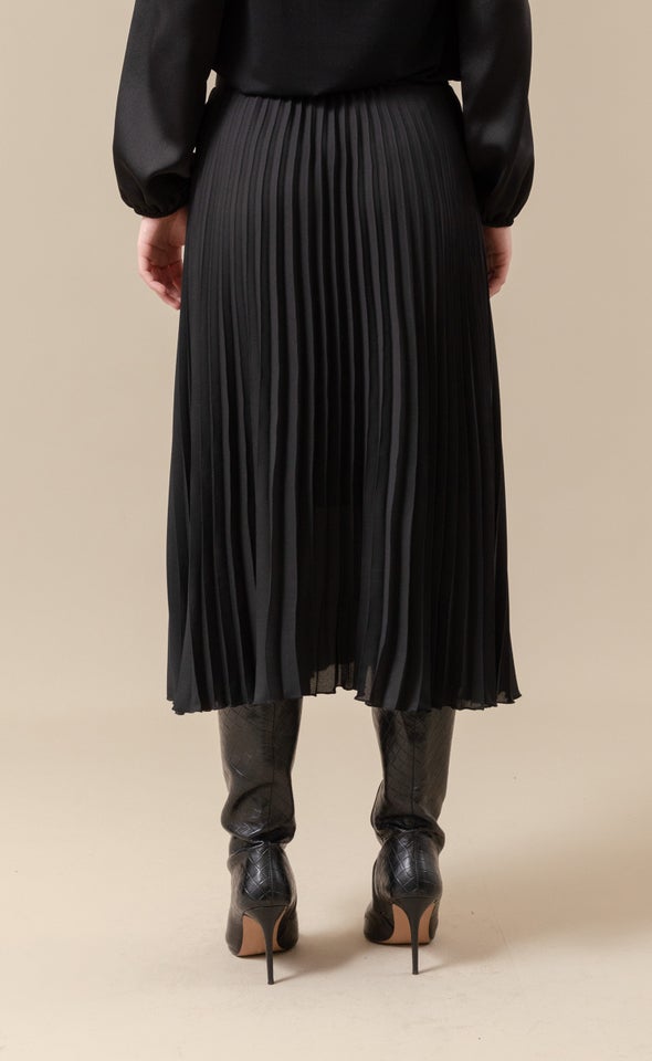 Pleated CDC Skirt Black