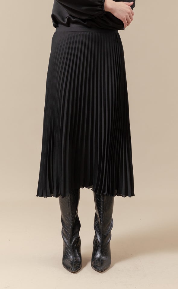 Pleated CDC Skirt Black