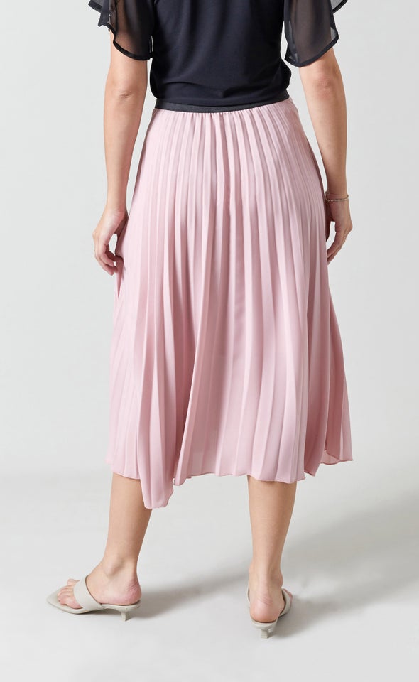 Pleated CDC Skirt Blush