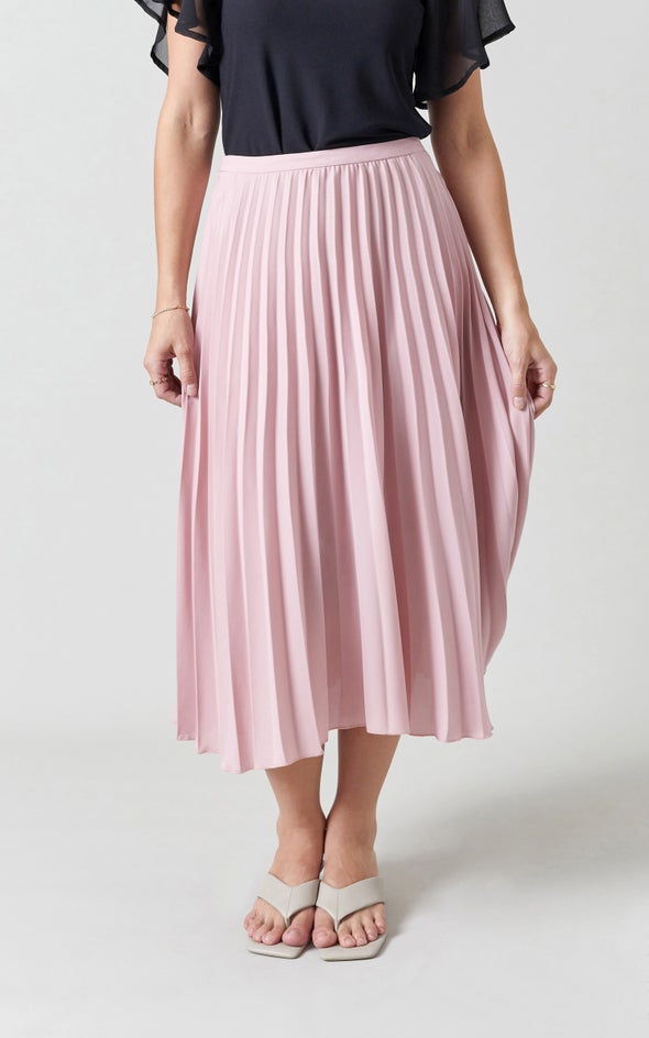 Pleated CDC Skirt Blush