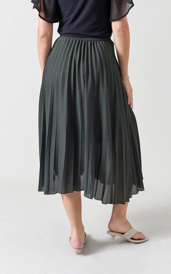 Pleated CDC Skirt New Olive
