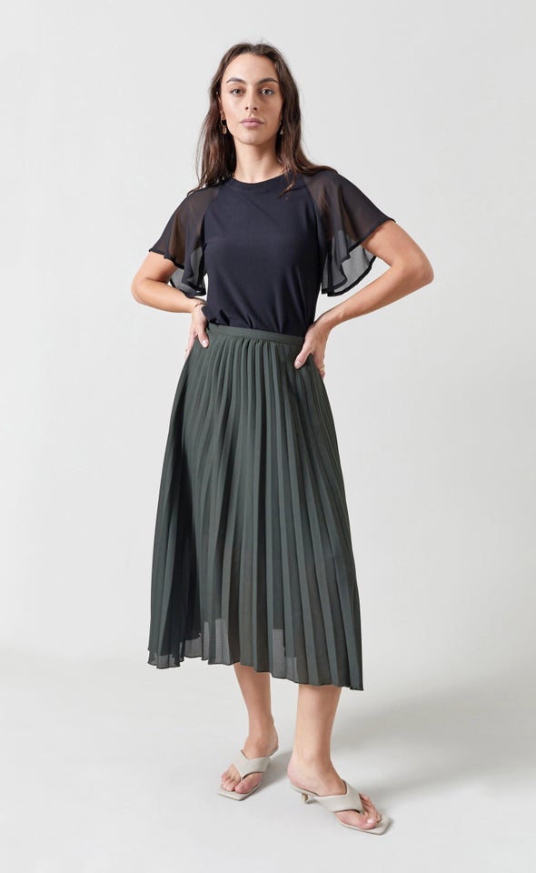 Pleated CDC Skirt