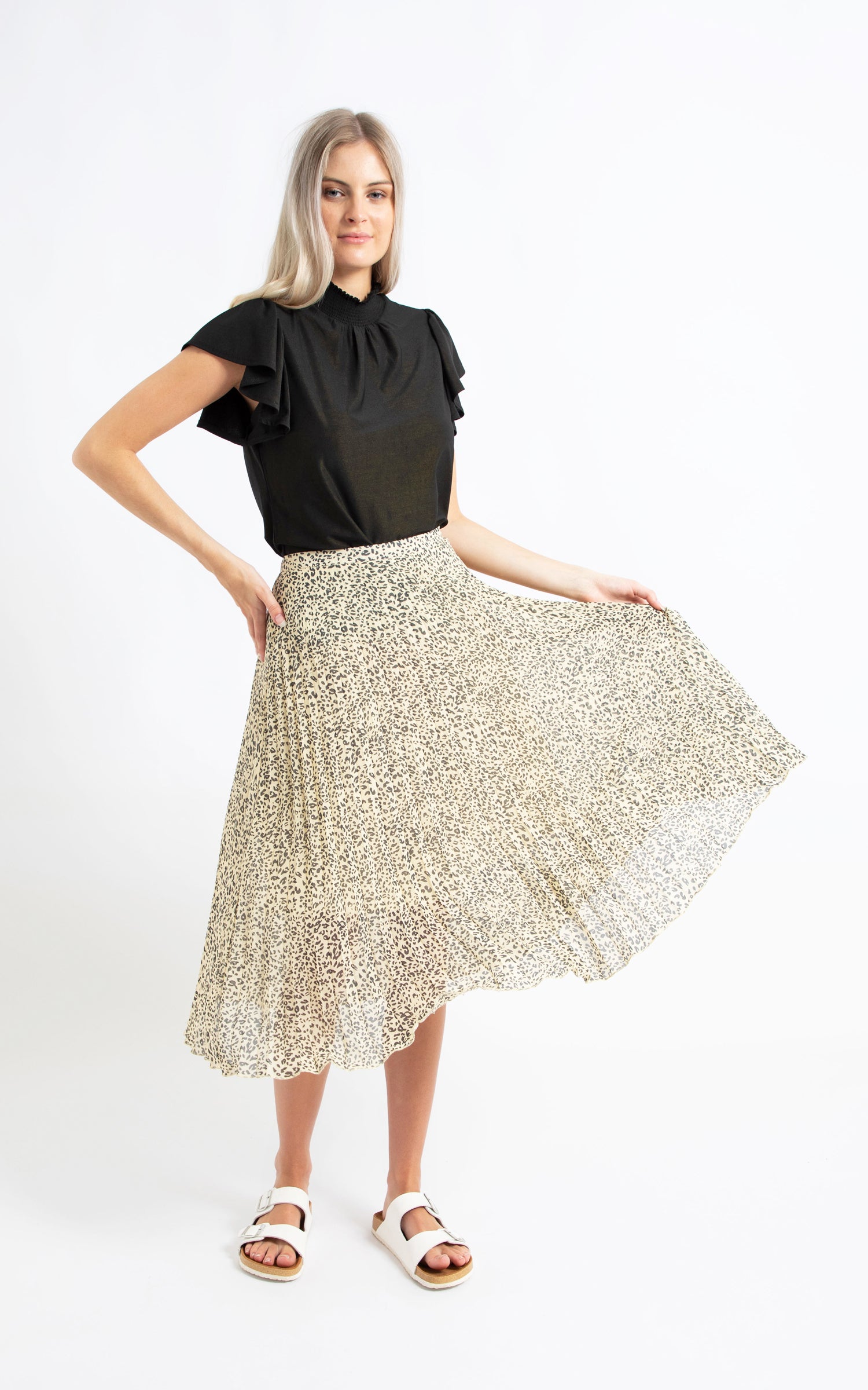 yellow pleated skirt nz