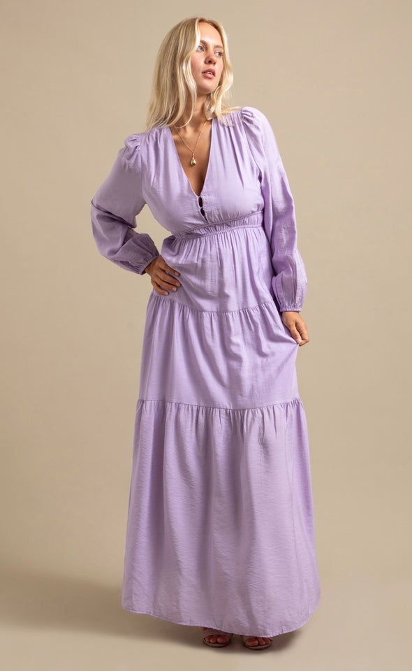 Pln Voile LS Tier Maxi Lilac