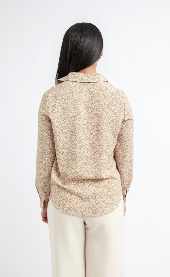 Printed CDC Shirt Natural/mocha