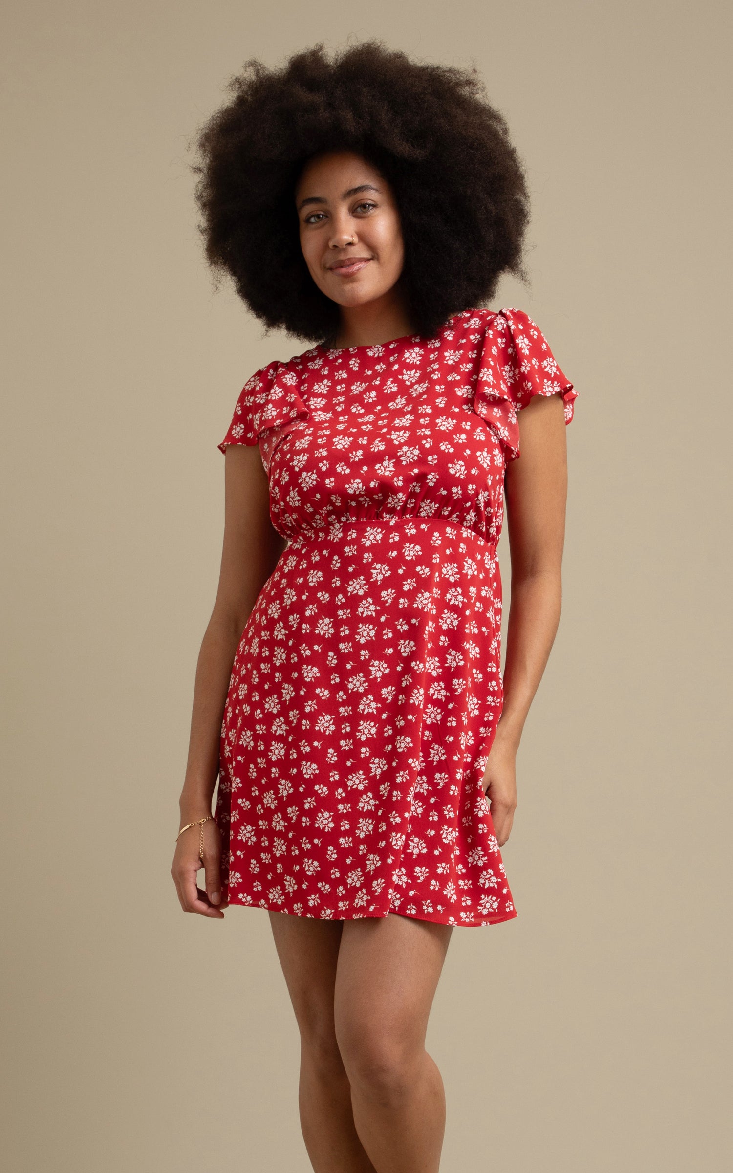 Shop our Printed CDC Tie Back Dress in Red/white | Pagani Shop our Printed CDC Tie Back Dress in Red/white | Pagani