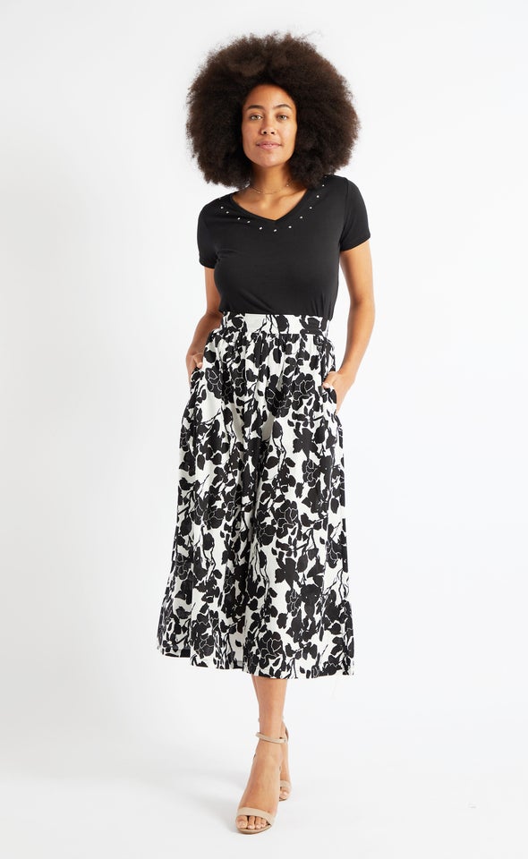 Printed Cotton Maxi Skirt