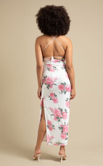 strapless open back dress Free People Floral Open Back Dress – Restyled By Emily