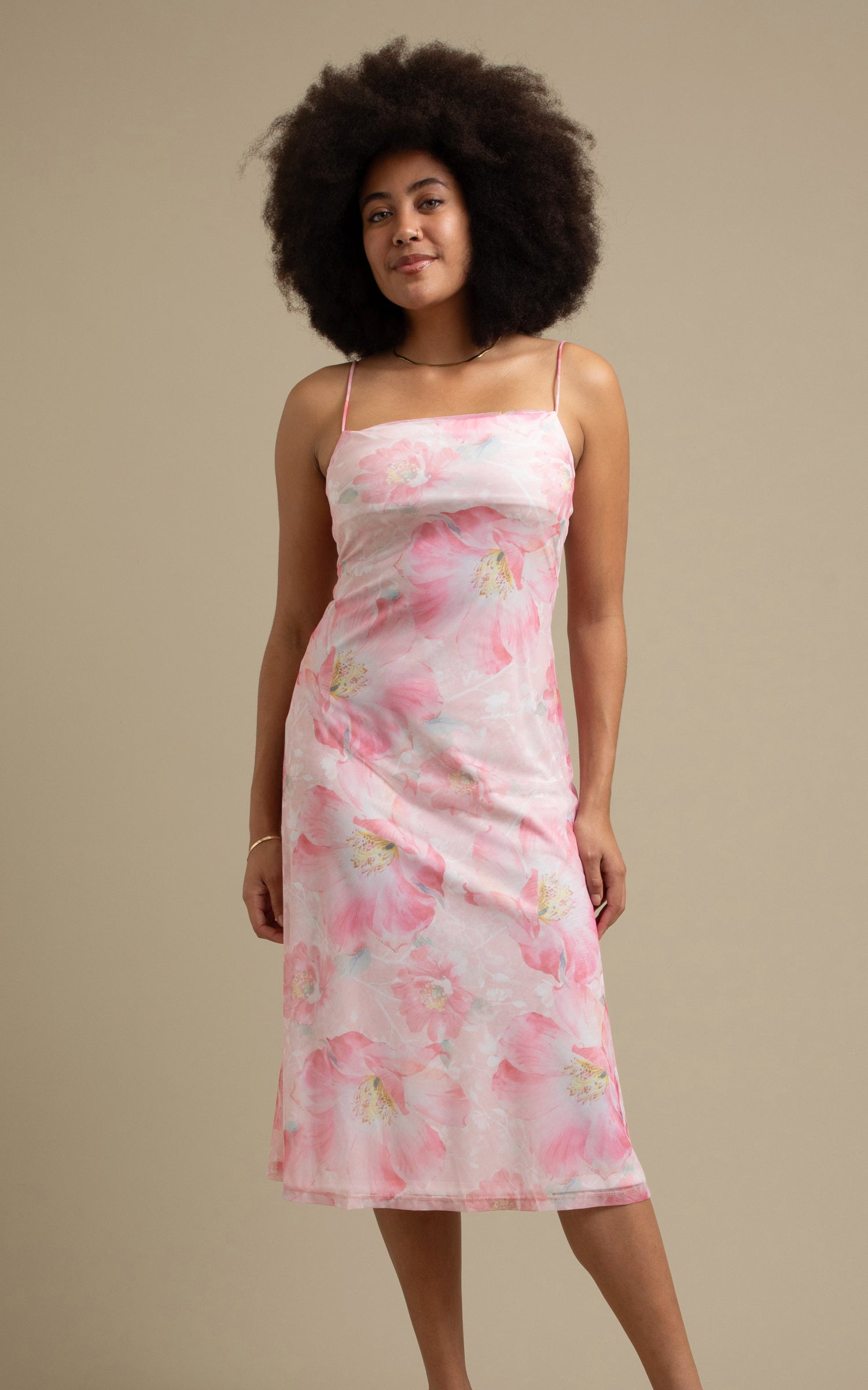 Slip Dress Pink Floral Mesh Dress Pink Floral Bodycon Dress Mesh