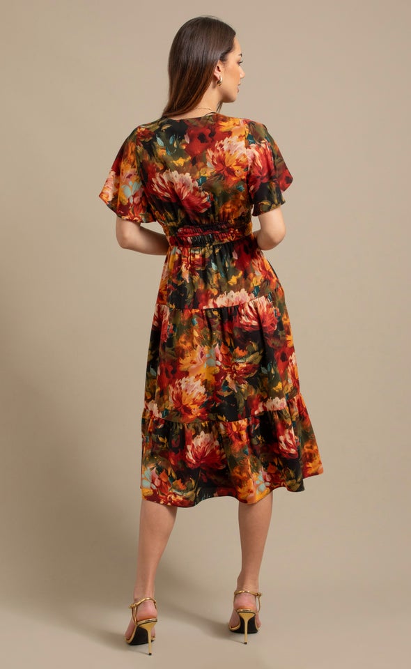 Ptd CDC Flutter Sleeve Dress Multi