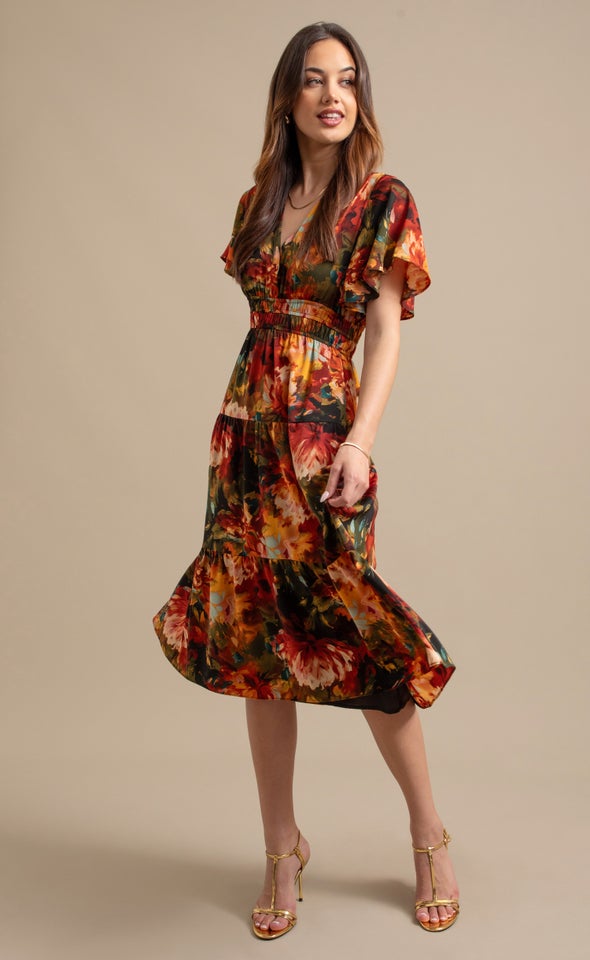Ptd CDC Flutter Sleeve Dress Multi
