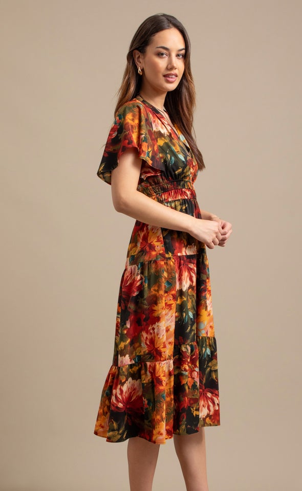 Ptd CDC Flutter Sleeve Dress Multi