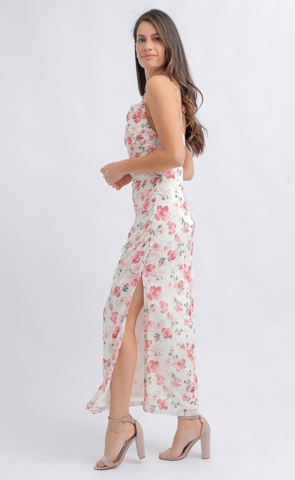 PTD Mesh Cowl Maxi Cream/pink Floral