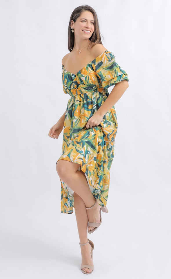 Ptd Voile Sweetheart Midi Dress