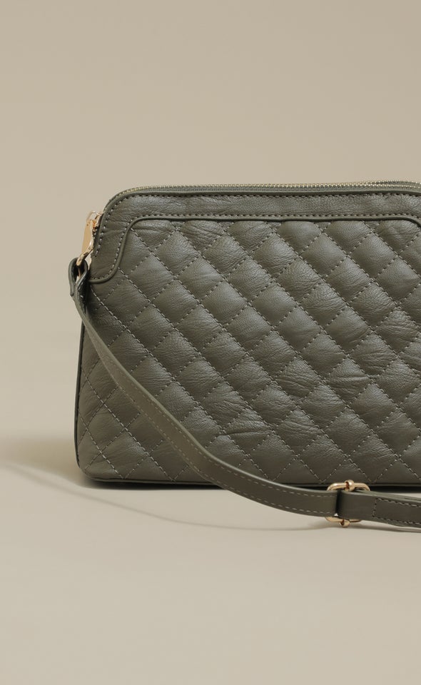 Quilted Handbag Khaki